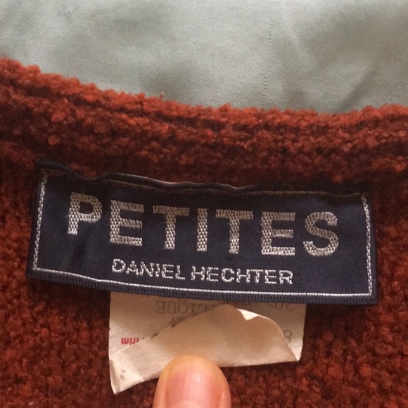 🍁 Vintage Burnt Orange Fuzzy Cropped Cardigan - Picture 8 of 13